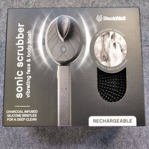 Brand New BlackWolf SSRB1006 Sonic Scrubber Facial And Body Rechargeable- Black